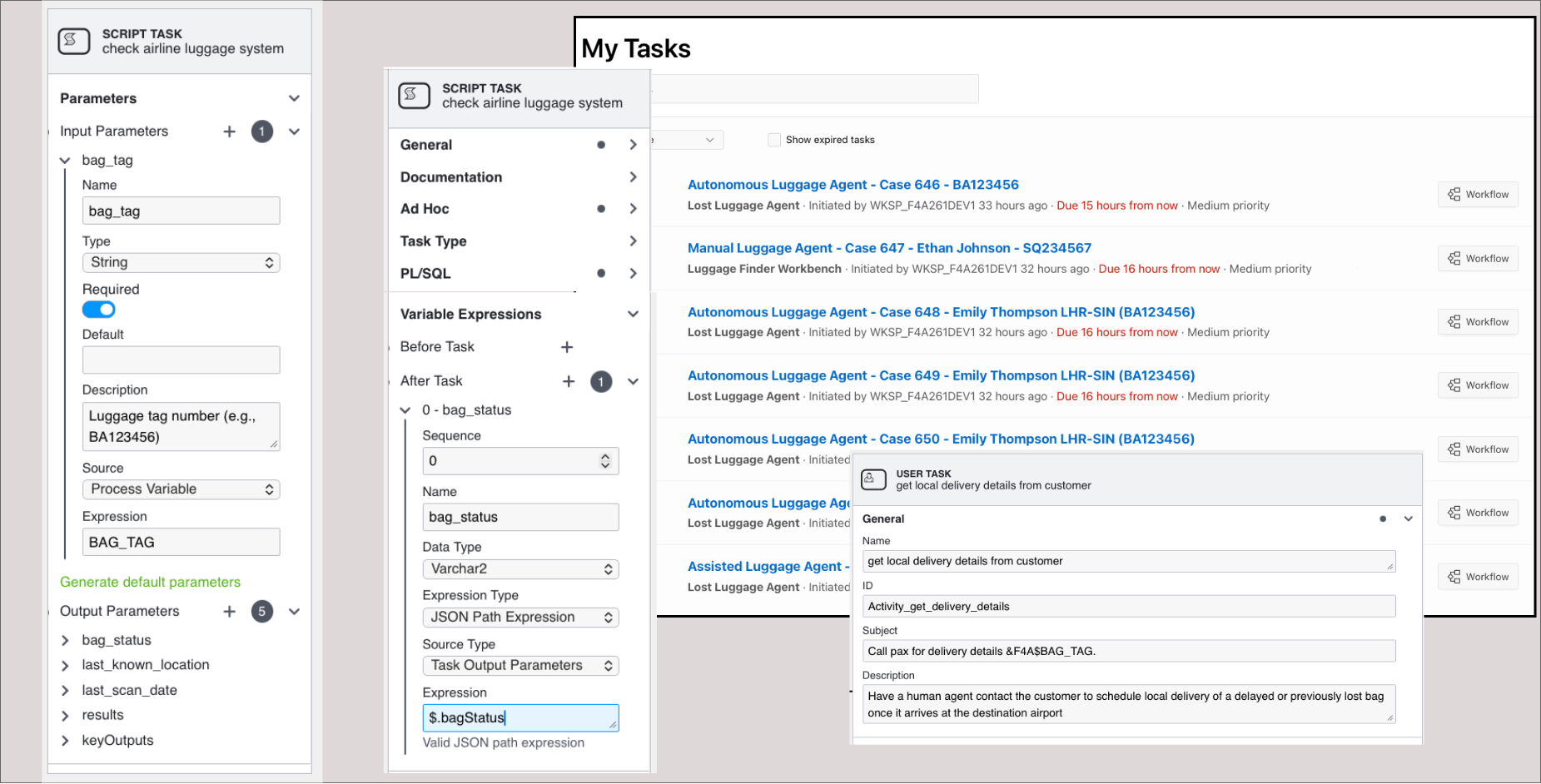 Subjects, Task Parameters and JSONPath